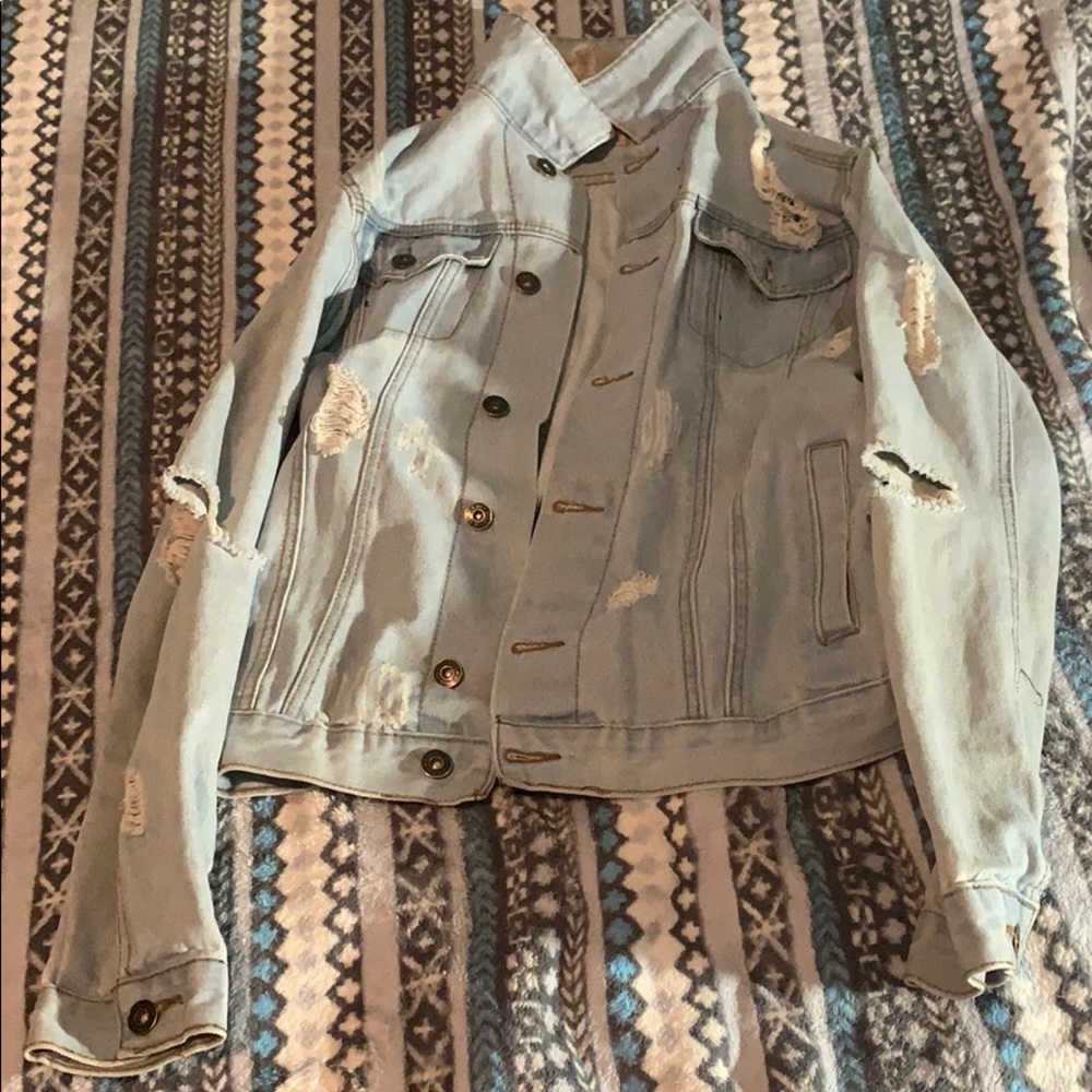 Ripped Jean Jacket